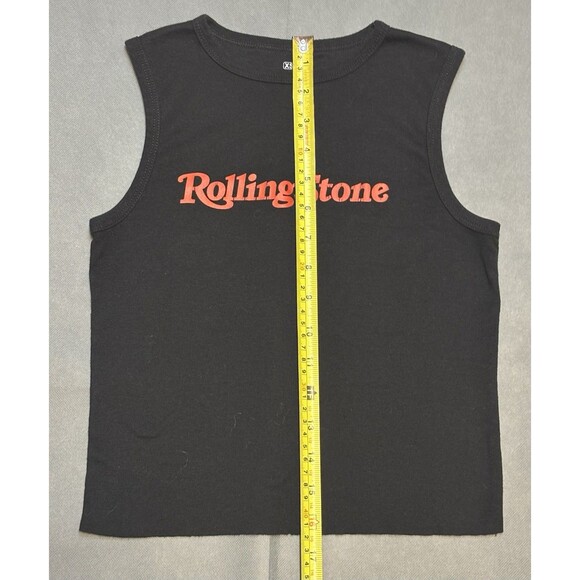 RollingStone Black Cropped Crop Top Tank Top Size XS Rolling Stone - Picture 4 of 6